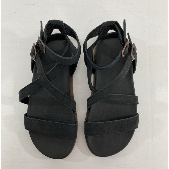Chaco Rose Sandals Women’s 5 Black Suede Strappy Gladiator Casual Summer - Picture 2 of 10